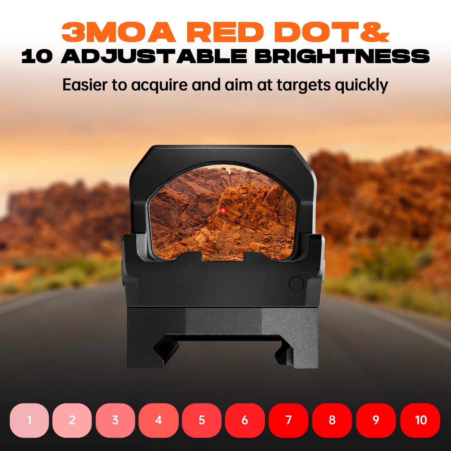 AZV PCO-S with Base Reflex Red Dot Sight with Solar