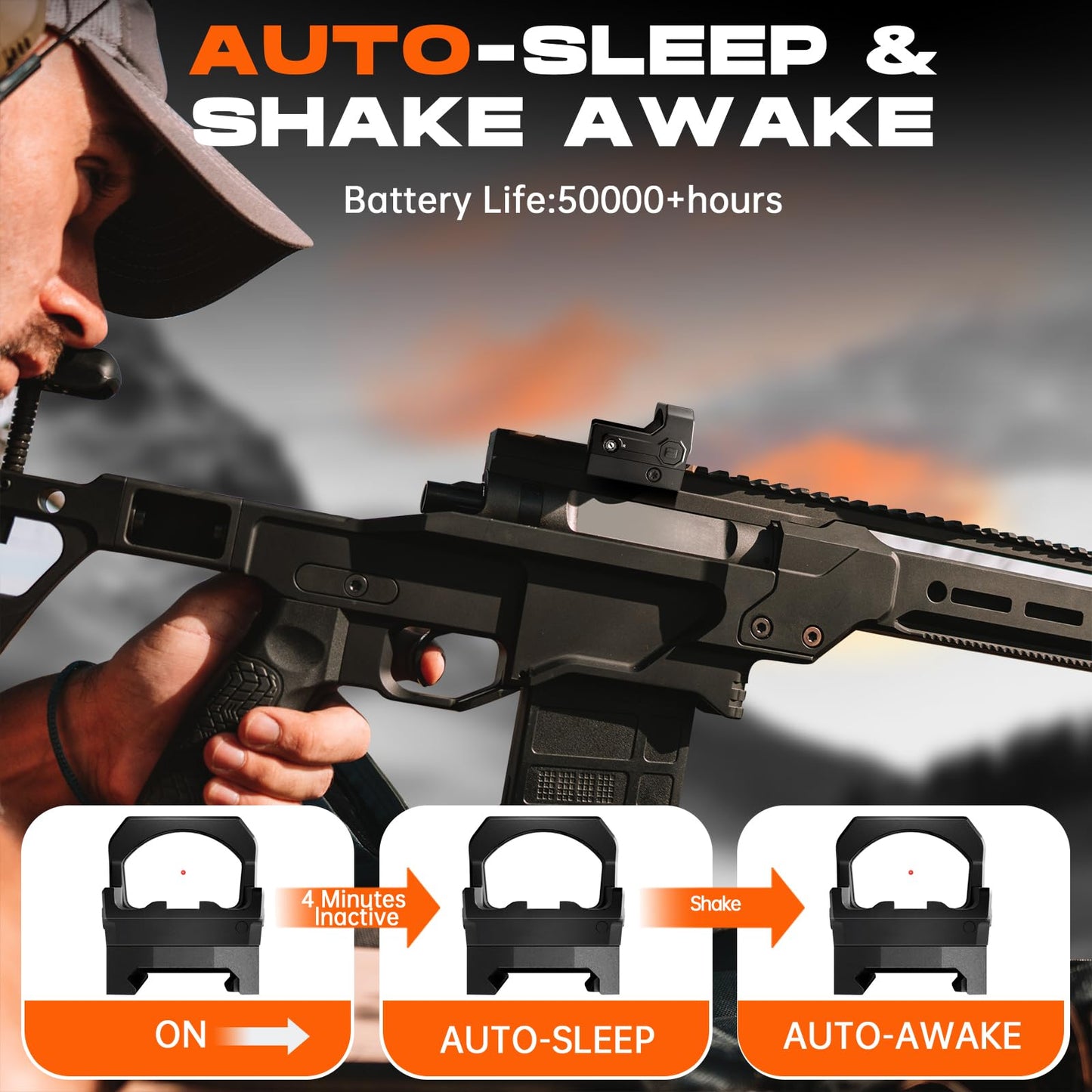 AZV PCO-S with Base Reflex Red Dot Sight with Solar