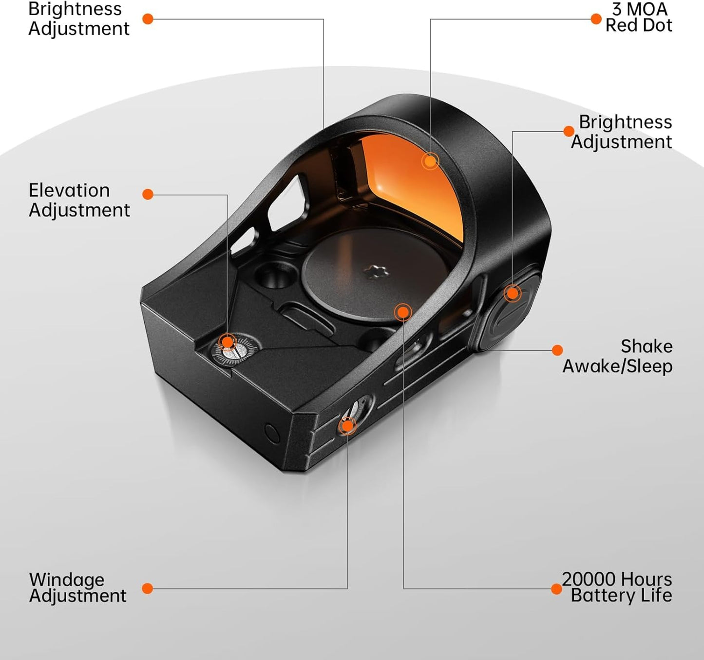 AZV PCO Reflex Red Dot Sight for Handguns