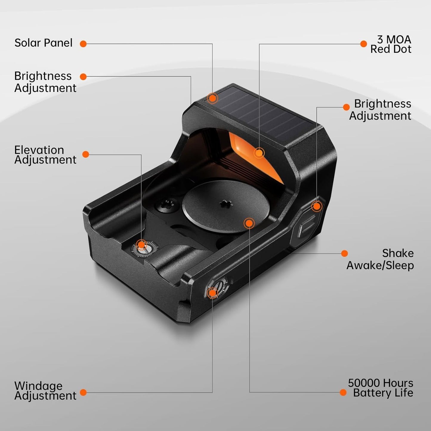 AZV PCO-S Reflex Red Dot Sight With Solar